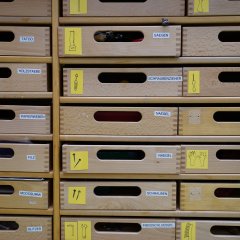 Schubladen mit Bildern die verschiedene Inhalte anzeigen